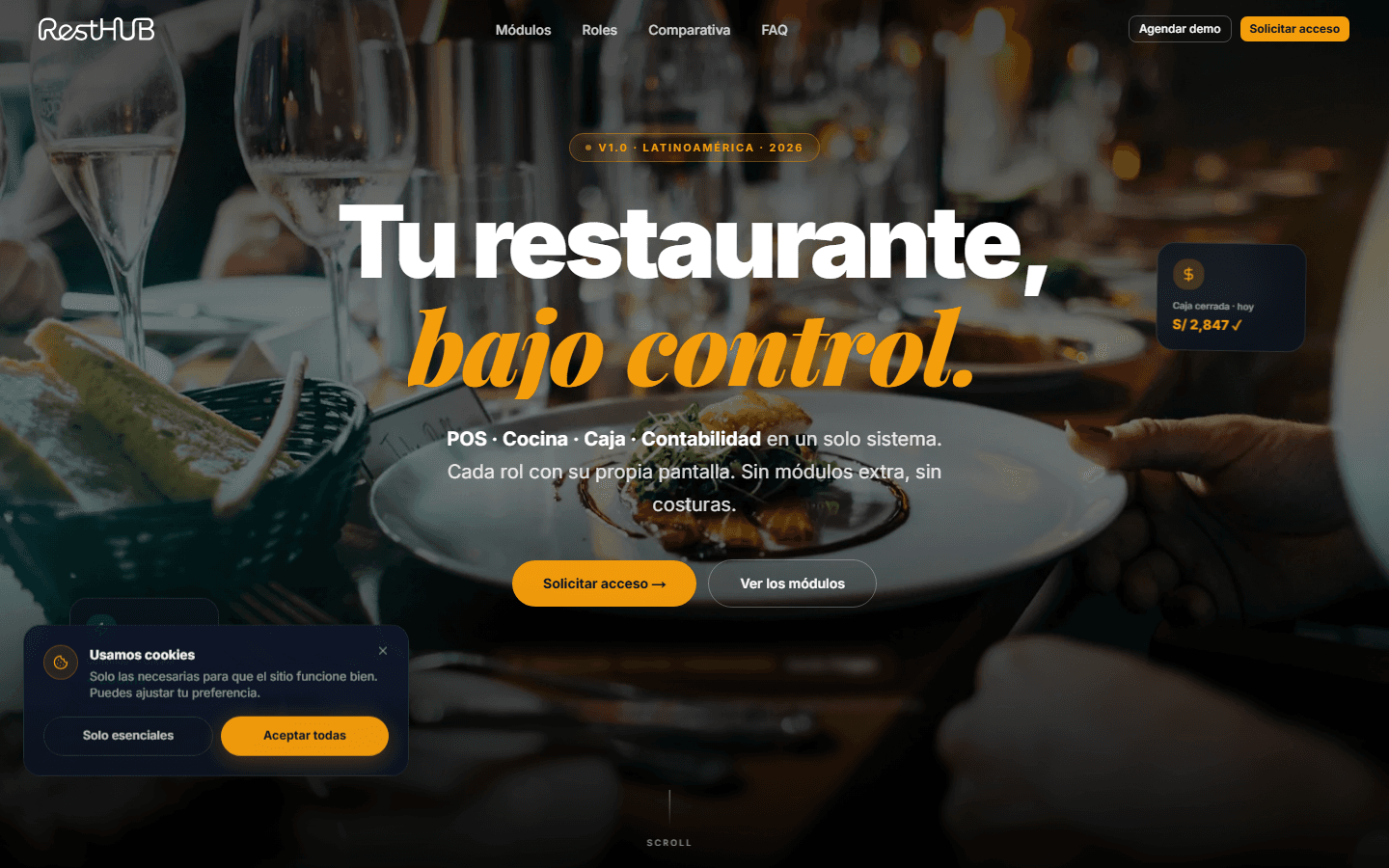 Captura de pantalla del proyecto: RestHUB