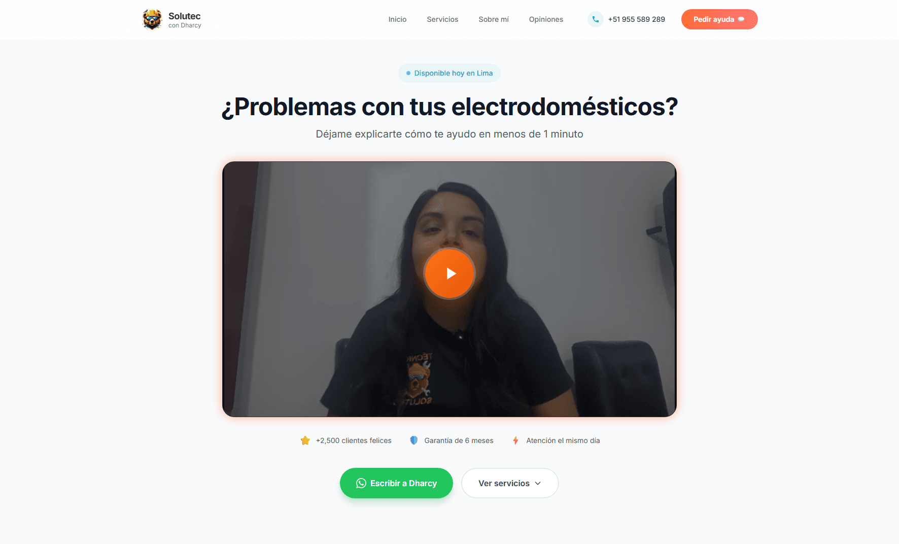 Captura de pantalla del proyecto: Solutec DHA